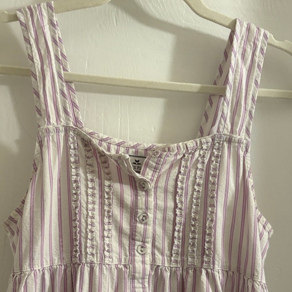 Petite Plume Lavender Striped Women's Charlotte Nightgown - Picture 3 of 10